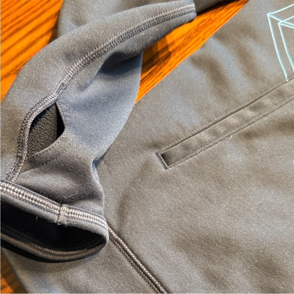 The North Face full zip fleece lined geometric pattern hoodie Blue Jacket S - Picture 5 of 7